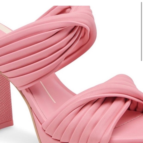 Dolce Vita Altin Platform Slide Sandal Pink Stella New No Box - Picture 2 of 8